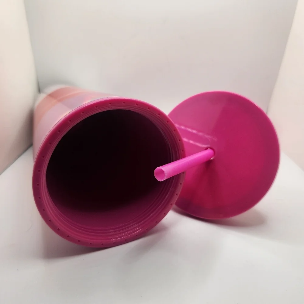 Starbucks Holiday 2021 Pink Red Wave 24oz Venti Tumbler Holographic Marble Ombre